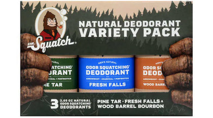 Dr. Squatch Men's Natural Deodorant Variety Pack front view