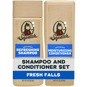 Dr. Squatch Men's Natural Shampoo and Conditioner Set Fresh Falls front view