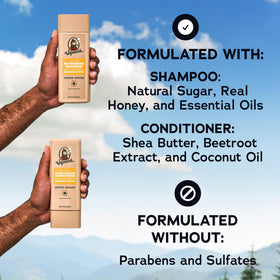 Dr. Squatch Men's Natural Shampoo and Conditioner Set with citrus fruits