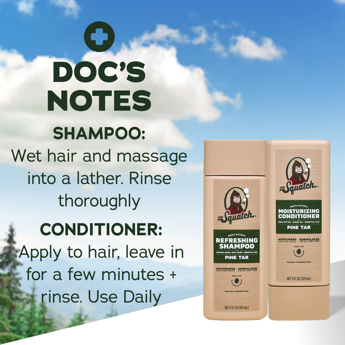 Dr. Squatch Men's Natural Shampoo lathering in hands