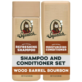 Dr. Squatch Men's Shampoo and Conditioner Set - Wood Barrel Bourbon front view