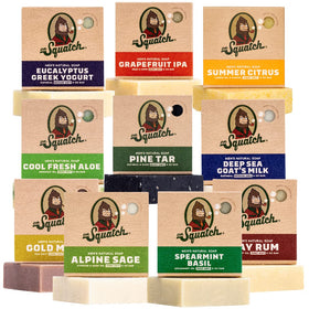 Dr. Squatch Natural Men’s Bar Soap 10-Pack with various scents