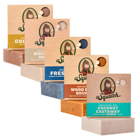 Dr. Squatch Natural Men’s Bar Soap pack featuring five scents