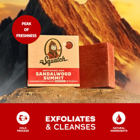 Dr. Squatch Natural Men’s Bar Soap Sandalwood Summit close-up