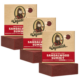 Dr. Squatch Natural Men’s Bar Soap Sandalwood Summit front view