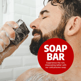 Dr. Squatch Natural Men’s Bar Soap Sandalwood Summit lifestyle scene