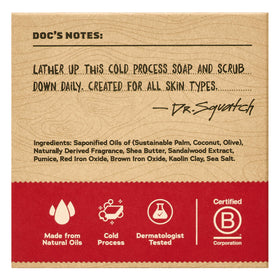 Dr. Squatch Natural Men’s Bar Soap Sandalwood Summit packaging