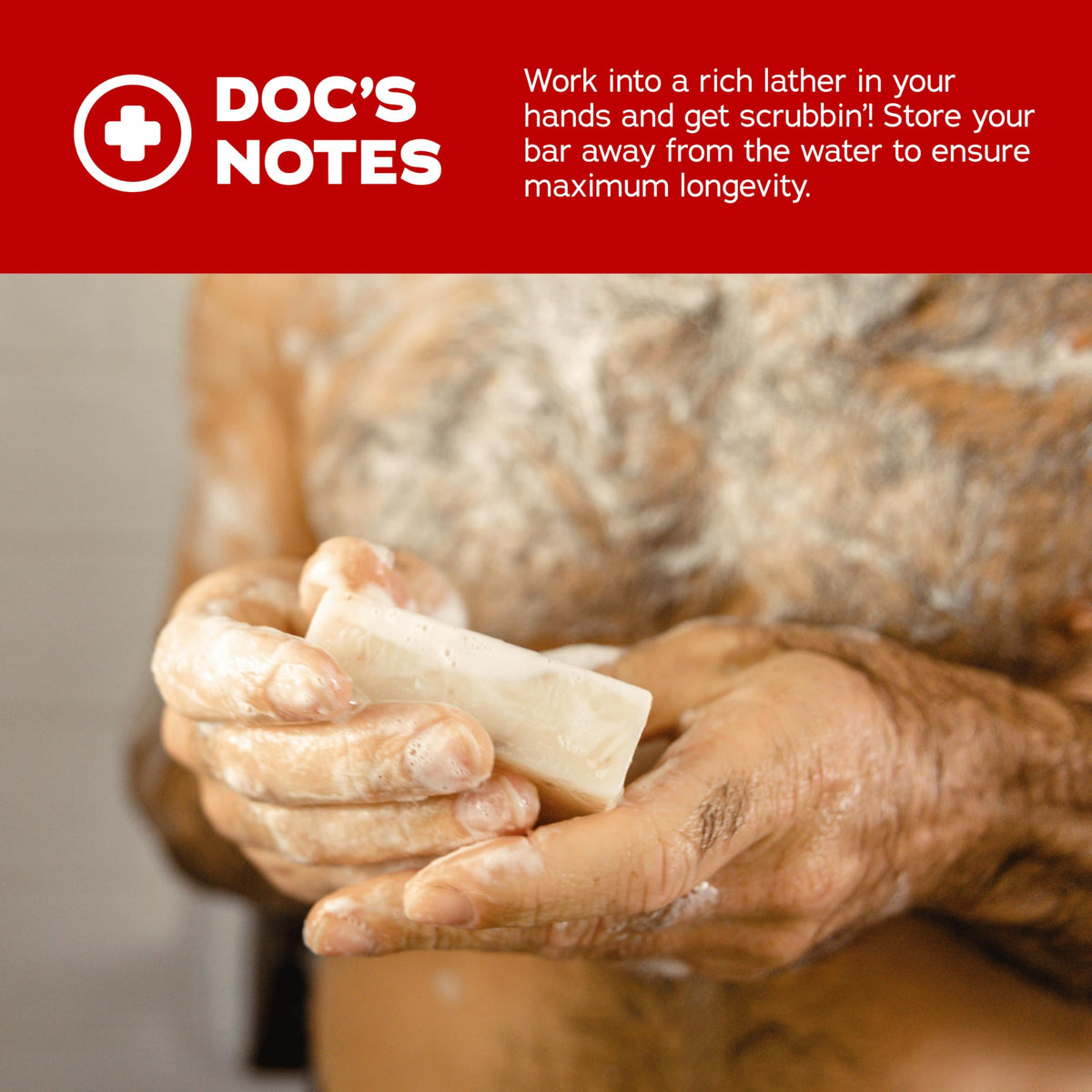 Dr. Squatch Natural Men’s Bar Soap Sandalwood Summit showing texture