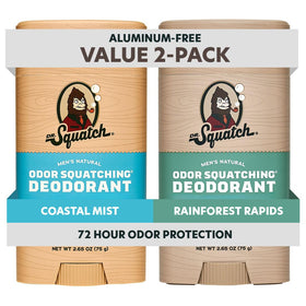 Dr. Squatch Natural Men's Deodorant 2-Pack Coastal Mist front view