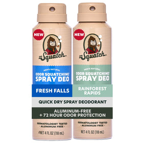 Dr. Squatch Natural Men's Deodorant 2-Pack Fresh Falls and Rainforest Rapids front view