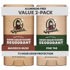 Dr. Squatch Natural Men’s Deodorant 2-Pack Maverick Musk and Pine Tar front view