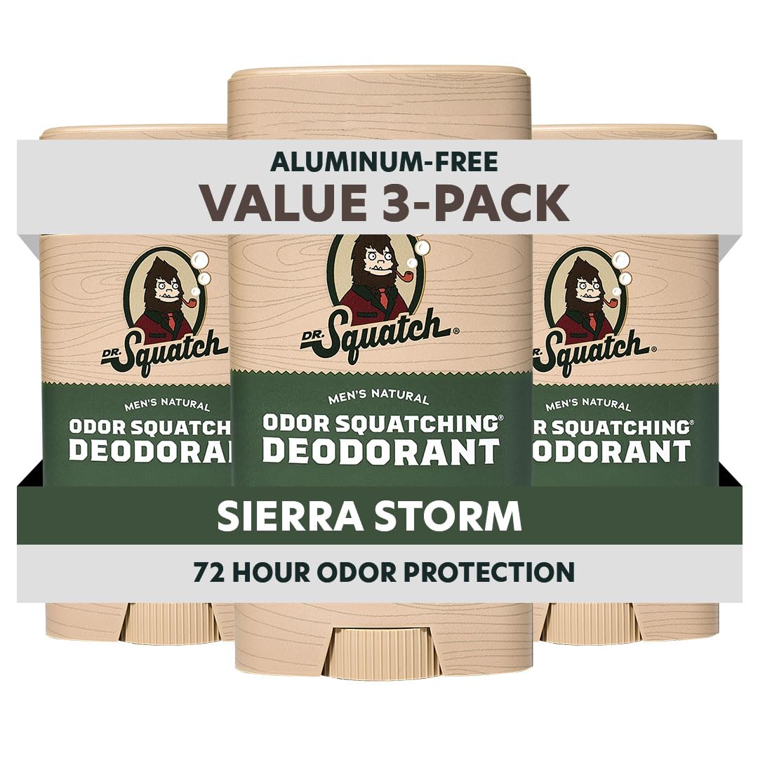 Dr. Squatch Natural Men's Deodorant 3-Pack front view