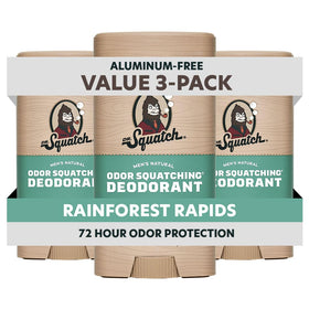 Dr. Squatch Natural Men's Deodorant 3-Pack Rainforest Rapids front view