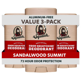 Dr. Squatch Natural Men’s Deodorant 3-Pack Sandalwood Summit front view