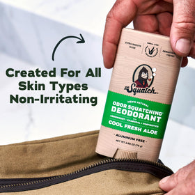 Dr. Squatch Natural Men's Deodorant application on skin