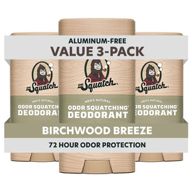 Dr. Squatch Natural Men’s Deodorant Birchwood Breeze 2.65oz stick front view