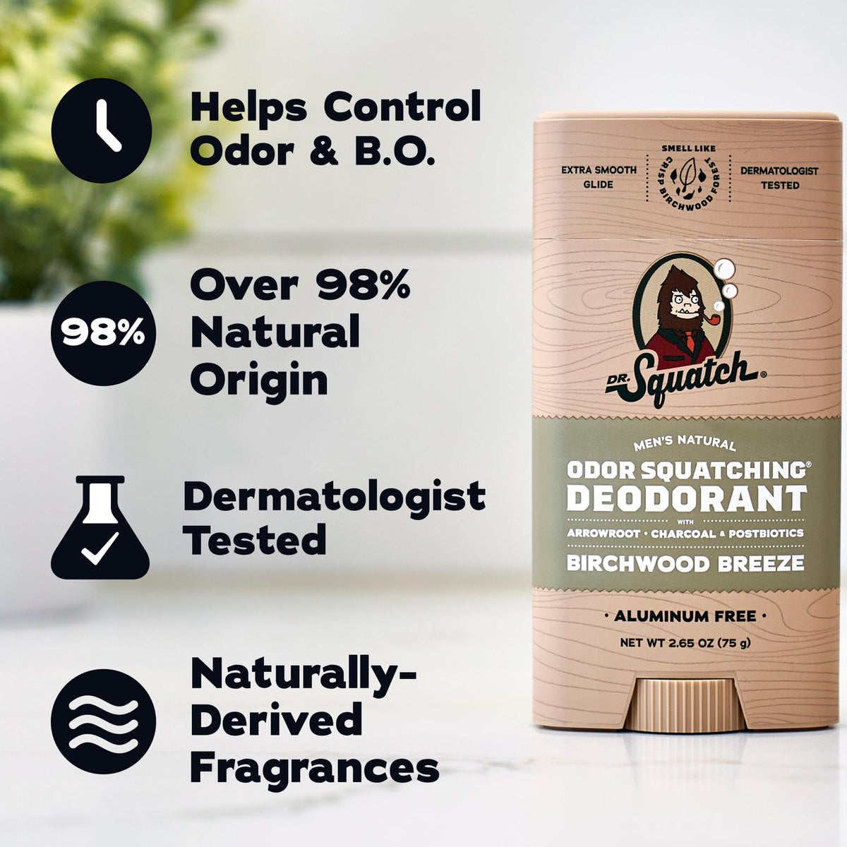 Dr. Squatch Natural Men’s Deodorant Birchwood Breeze scent description