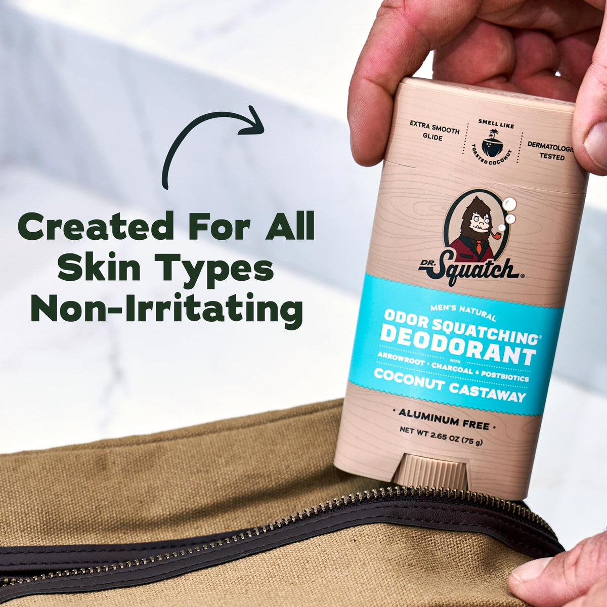 Dr. Squatch Natural Men’s Deodorant Coconut Castaway ingredients list