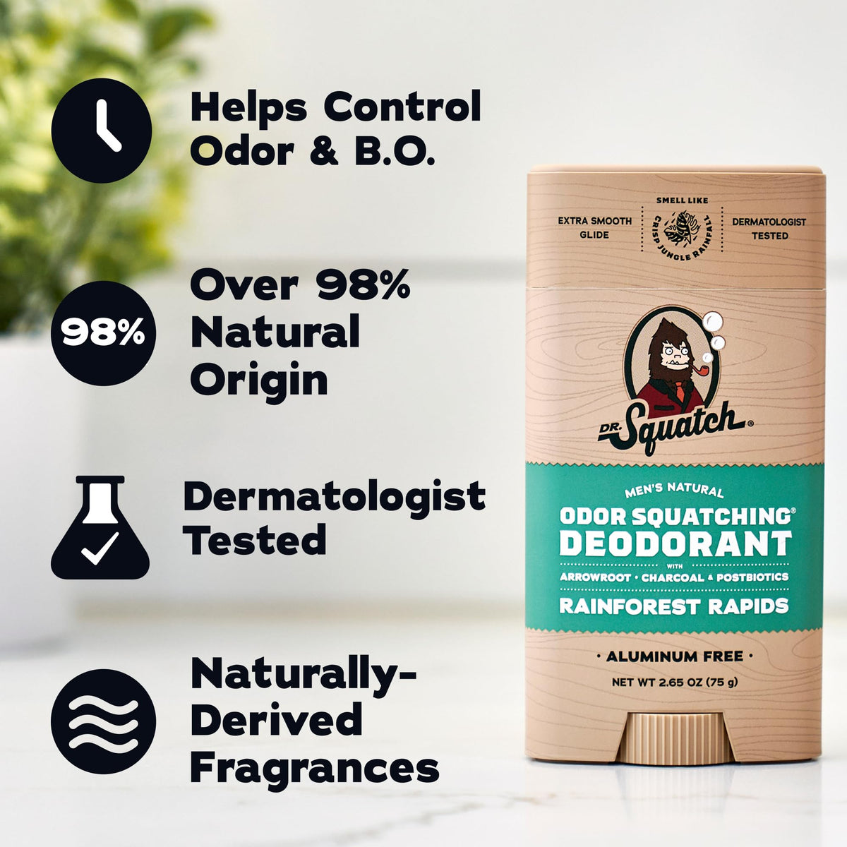 Dr. Squatch Natural Men's Deodorant ingredients list