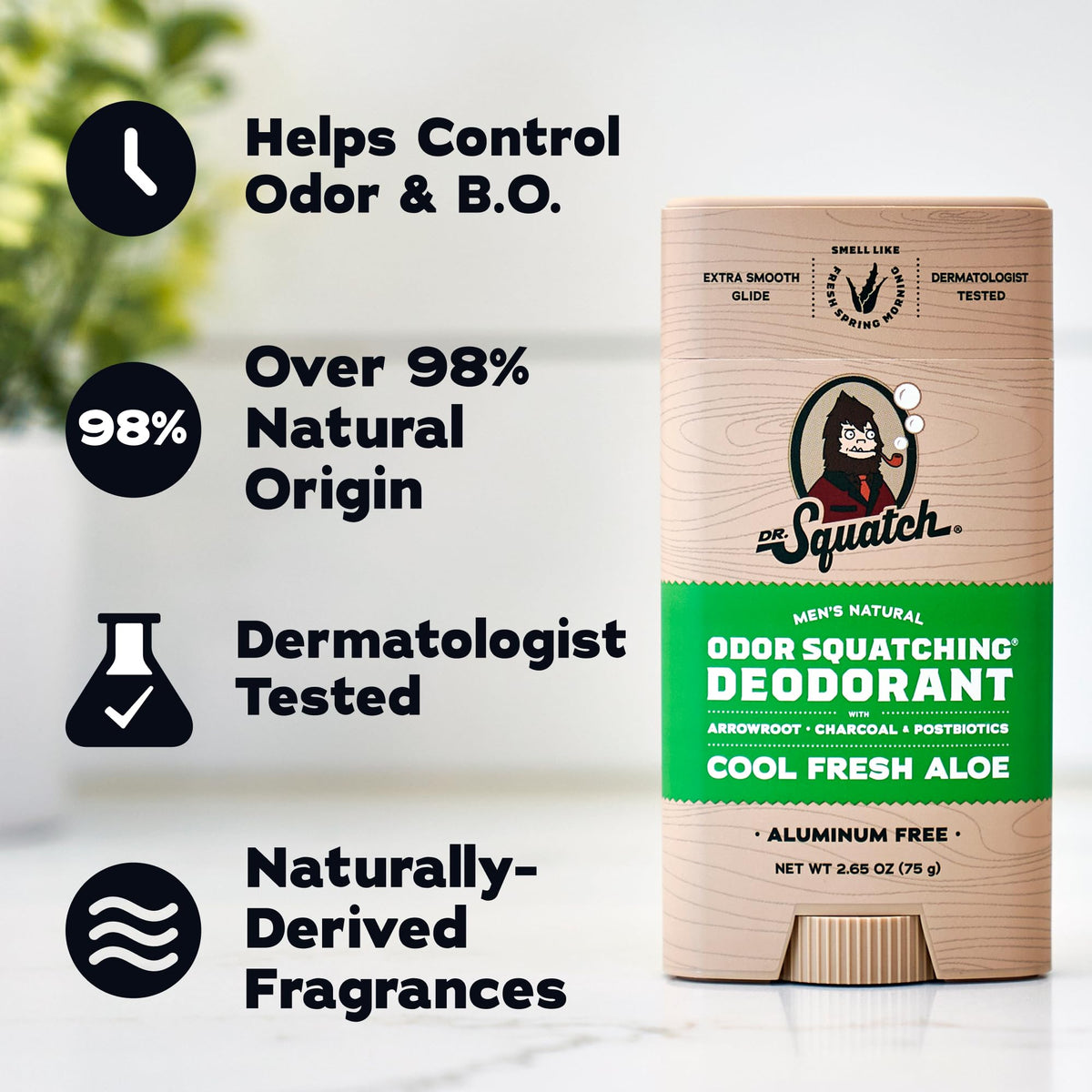 Dr. Squatch Natural Men's Deodorant ingredients list