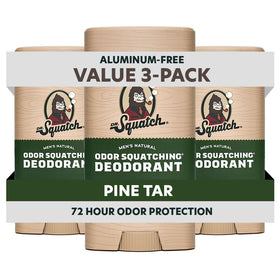 Dr. Squatch Natural Men’s Deodorant Pine Tar 3-Pack front view