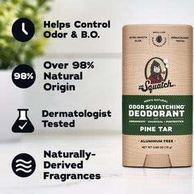 Dr. Squatch Natural Men’s Deodorant Pine Tar ingredients list