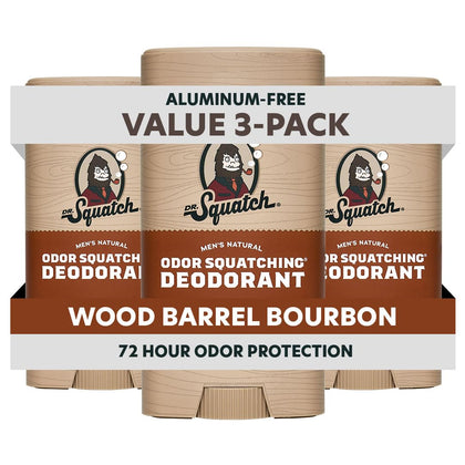 Dr. Squatch Natural Men's Deodorant Wood Barrel Bourbon front view
