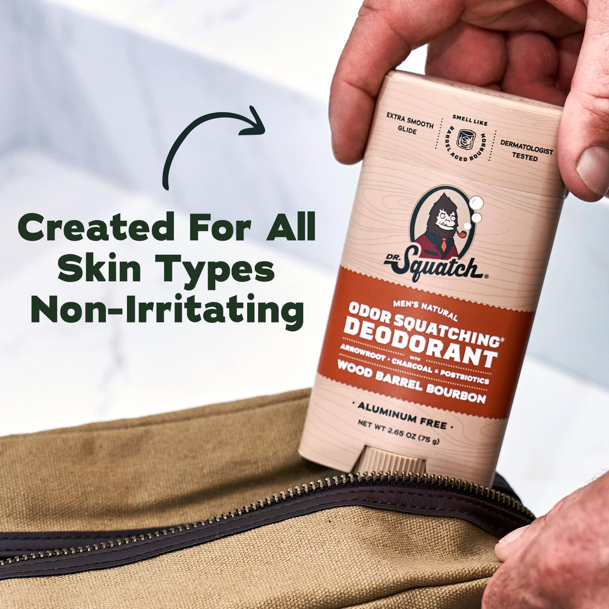 Dr. Squatch Natural Men's Deodorant Wood Barrel Bourbon ingredients