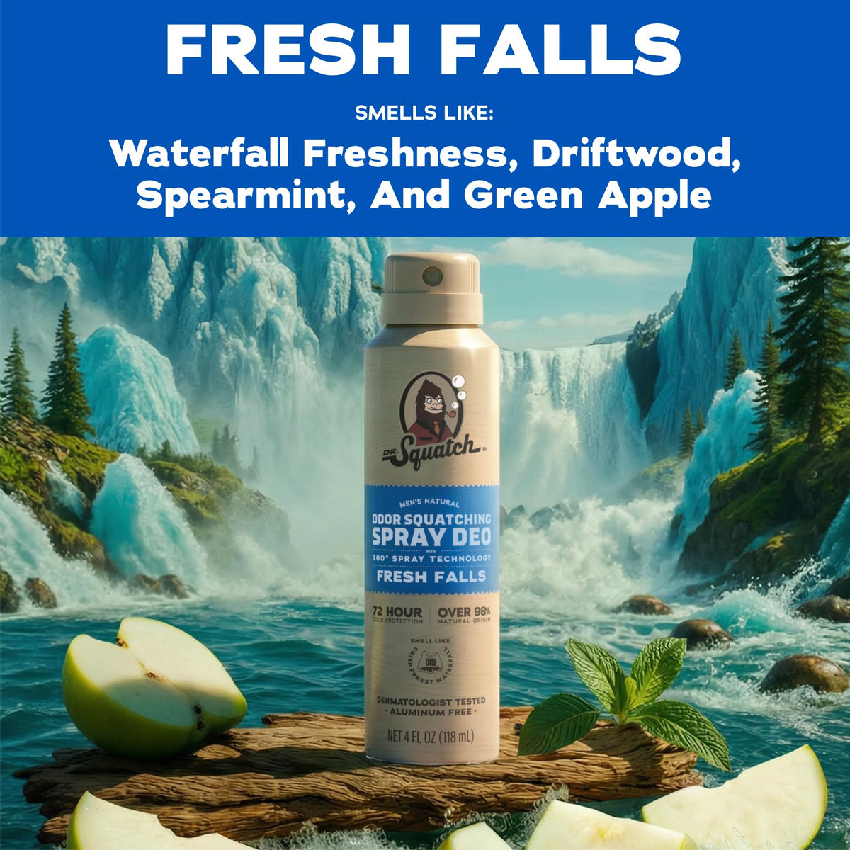 Dr. Squatch Quick Dry Deodorant bottle side view