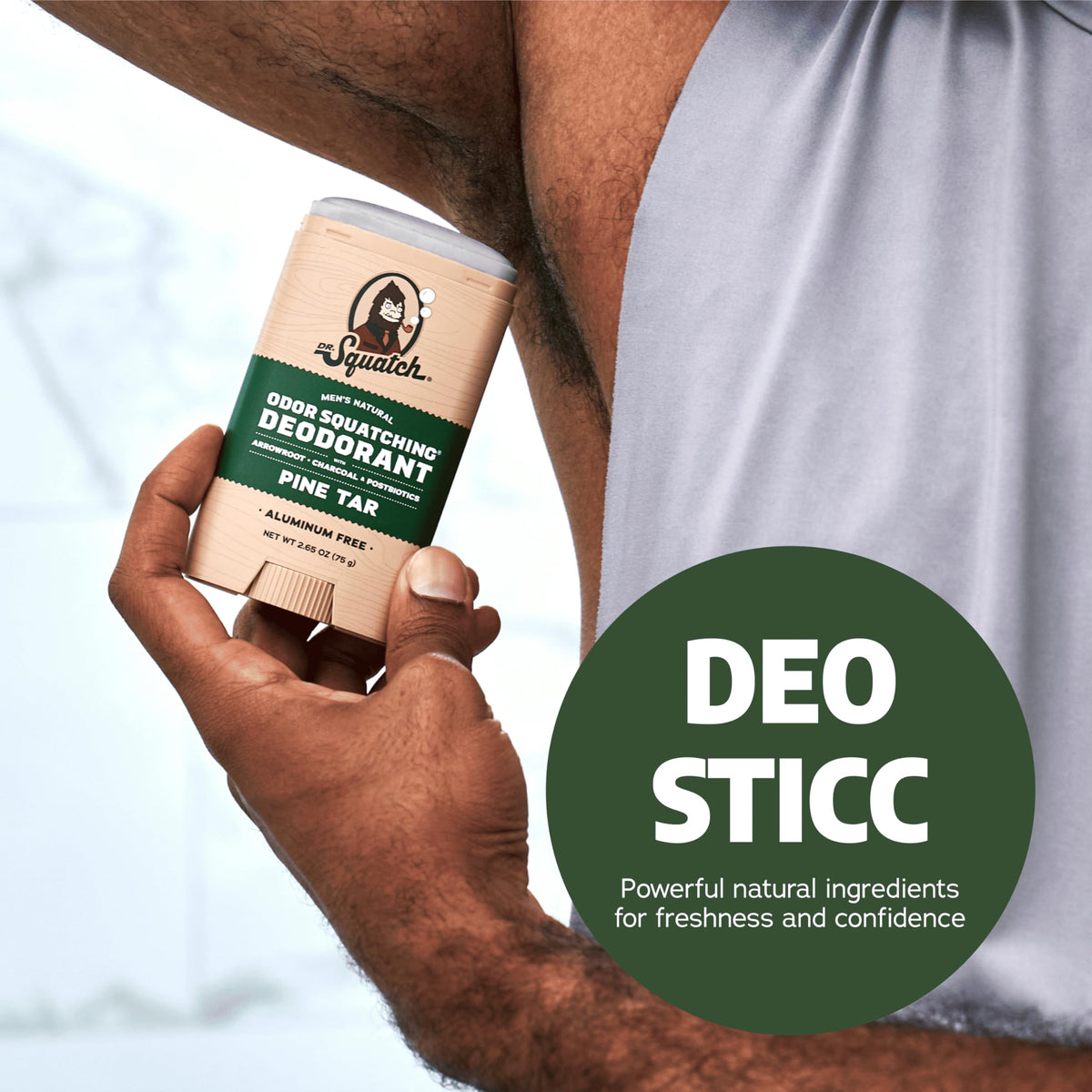 Dr. Squatch soap and deodorant in a natural setting