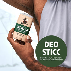 Dr. Squatch soap and deodorant in a natural setting
