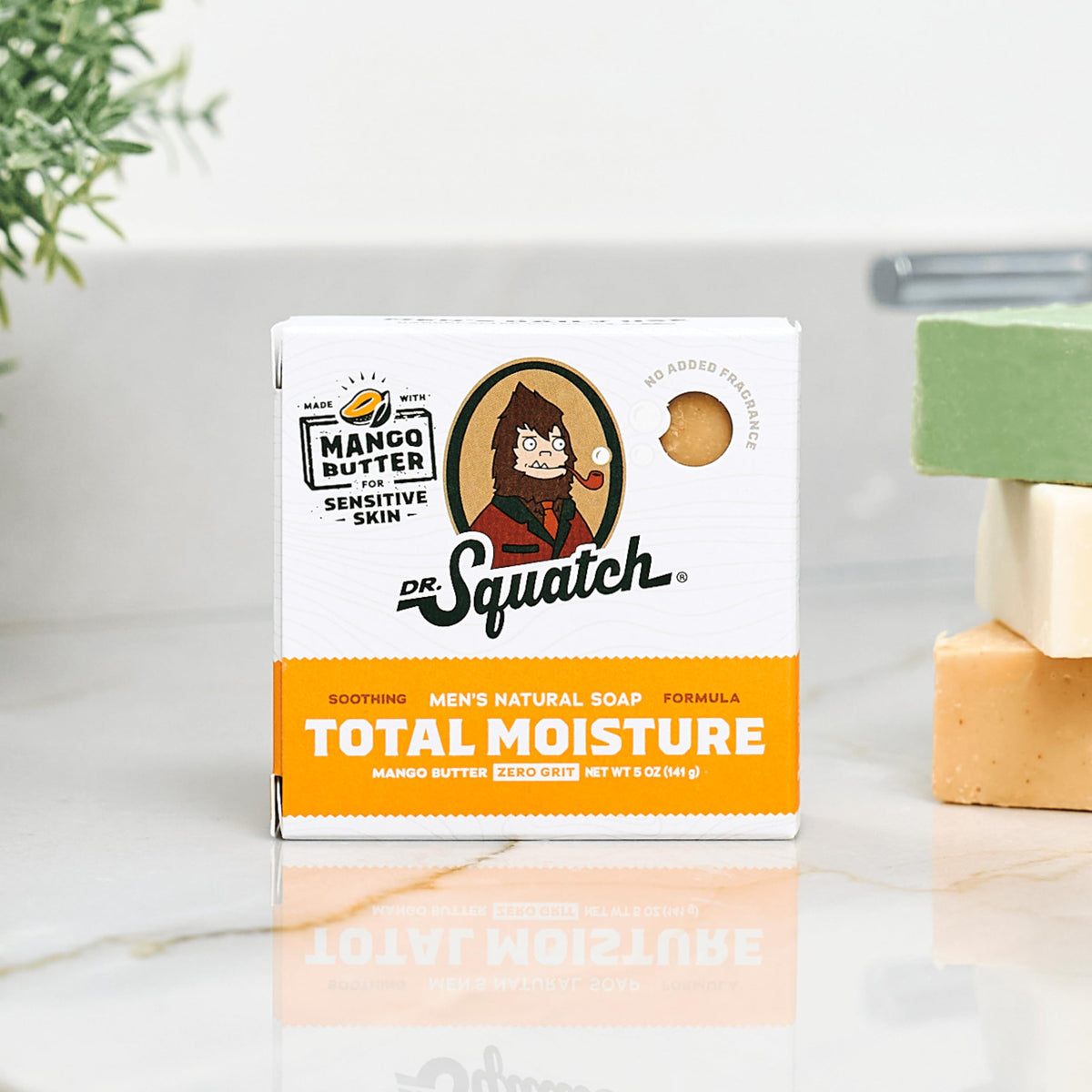 Dr. Squatch soap bar with Mango Butter ingredients
