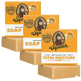 Dr. Squatch Total Moisture Men’s Bar Soap 3-Pack front view
