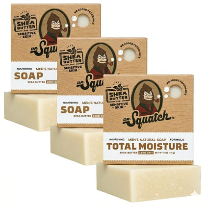 Dr. Squatch Total Moisture Men’s Bar Soap front view, 5oz size