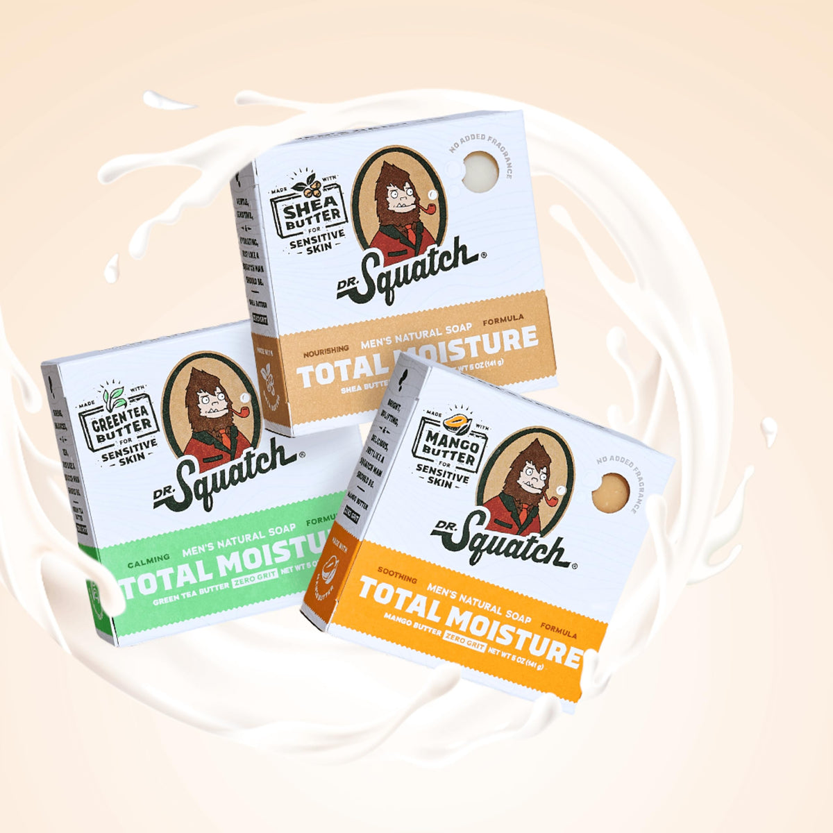 Dr. Squatch Total Moisture Men’s Bar Soap in a bathroom setting