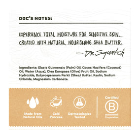 Dr. Squatch Total Moisture Men’s Bar Soap ingredients list