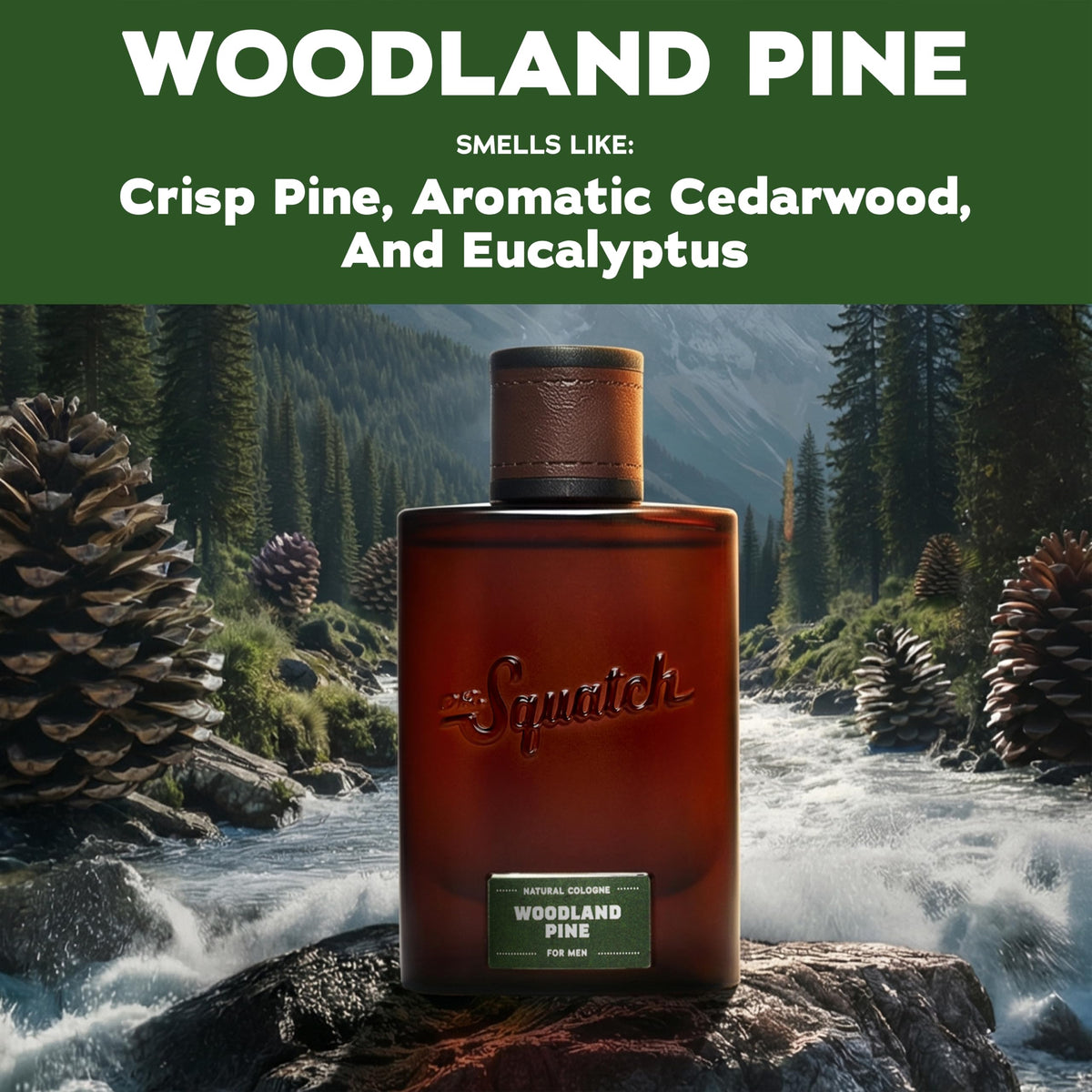 Dr. Squatch Woodland Pine Cologne close-up of spray nozzle