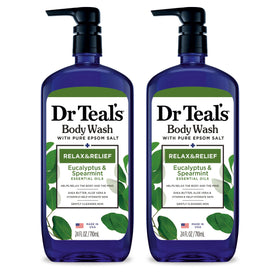 Dr Teal's Body Wash 24 fl oz front view with Eucalyptus & Spearmint