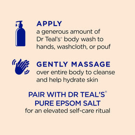 Dr Teal's Body Wash Glow & Radiance 24oz with Epsom salt