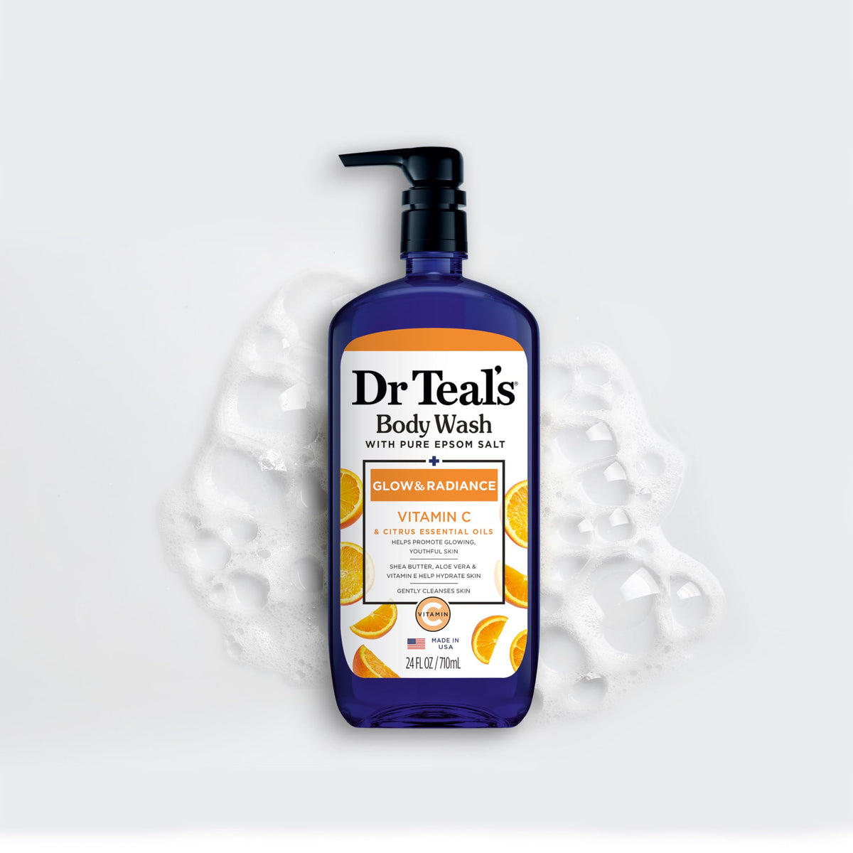 Dr Teal's Body Wash Glow & Radiance packaging