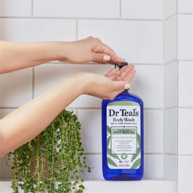 Dr Teal's Body Wash with Epsom Salt ingredients close-up