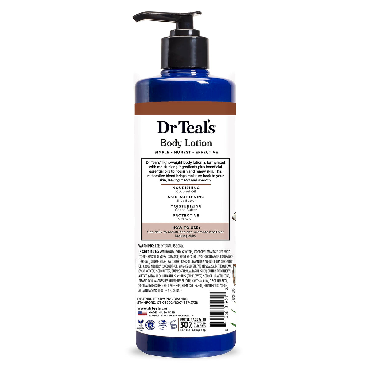 Dr Teal's Coconut Oil Body Lotion with tropical background