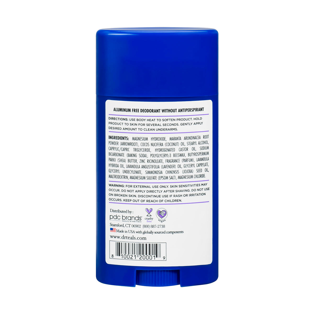 Dr Teal's Deodorant Lavender Vanilla with essential oils