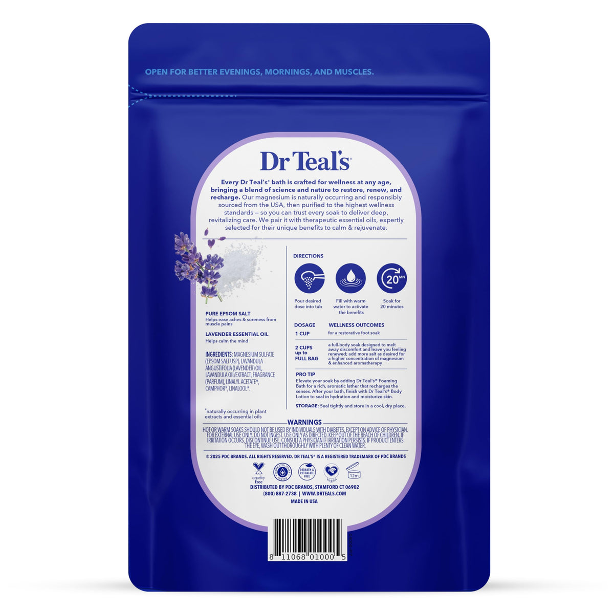 Dr Teal's Epsom Salt Duo Bundle in a relaxing bath setting