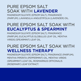 Dr Teal's Epsom Salt Magnesium Soak Trio in a bathtub setting
