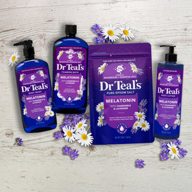 Dr Teal's Epsom Salt with lavender flowers