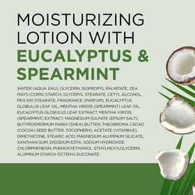Dr Teal's Eucalyptus & Spearmint Body Lotion showing application on skin