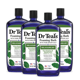 Dr Teal's Eucalyptus & Spearmint Foaming Bath front view 34 fl oz