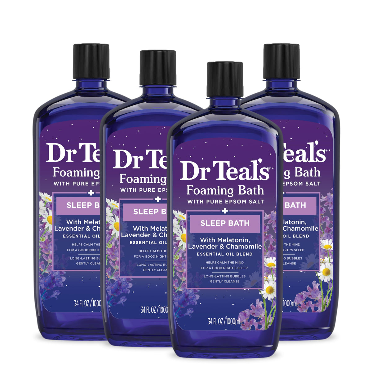 Dr Teal's Foaming Bath 34 fl oz front view with label