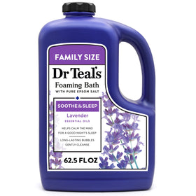 Dr Teal's Foaming Bath 62.5 fl oz front view with lavender scent